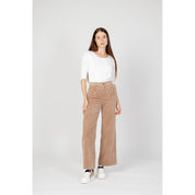 Cream Cotton Long Sleeve T-Shirt