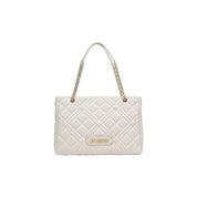 Beige Polyethylene Handbag