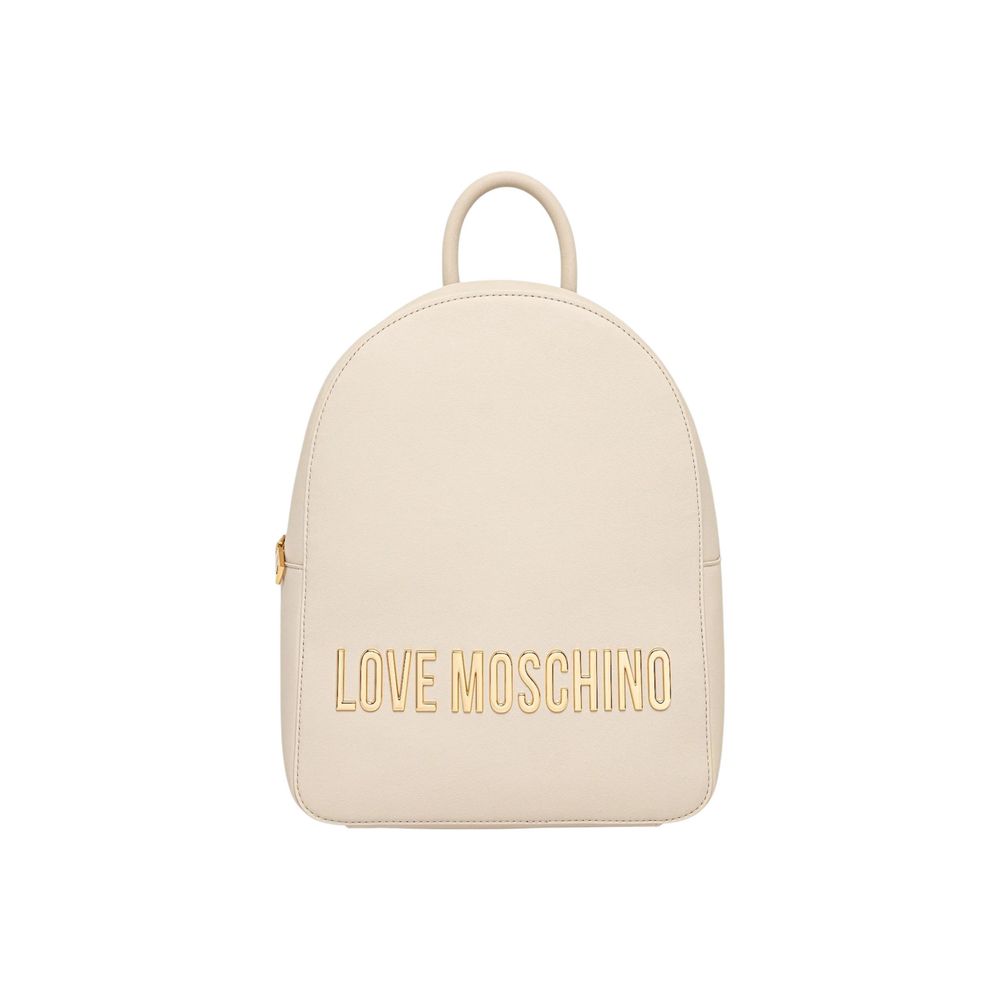 Beige Polyethylene Backpack