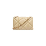 Beige Artificial Leather Handbag