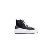 Black Synthetic Platform Sneakers