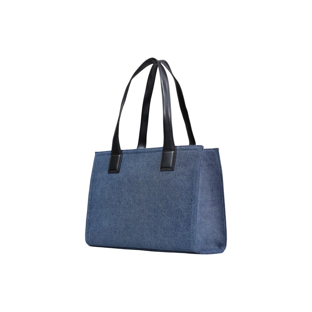 Blue Cotton Handbag