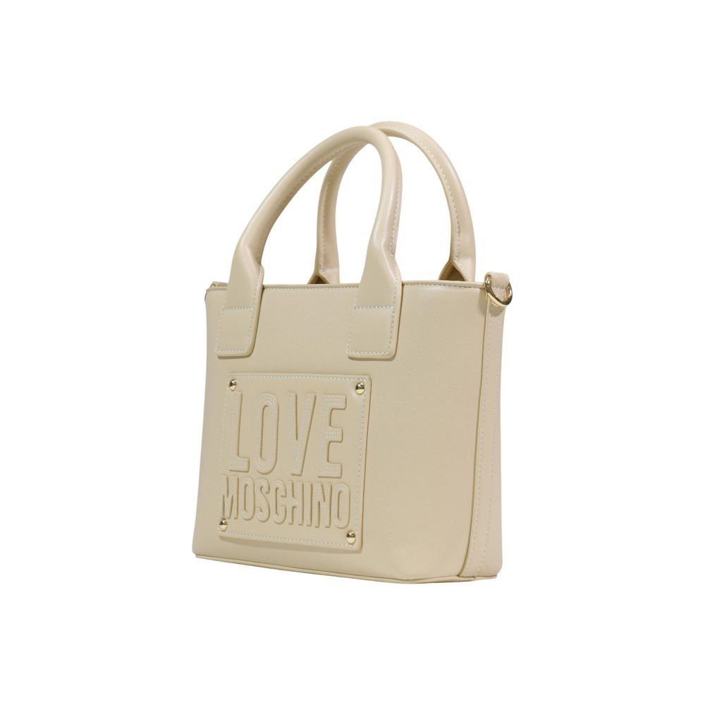 Cream Polyethylene Handbag