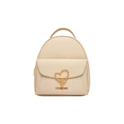 Beige Polyethylene Backpack