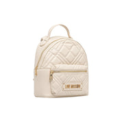 Beige Polyethylene Backpack