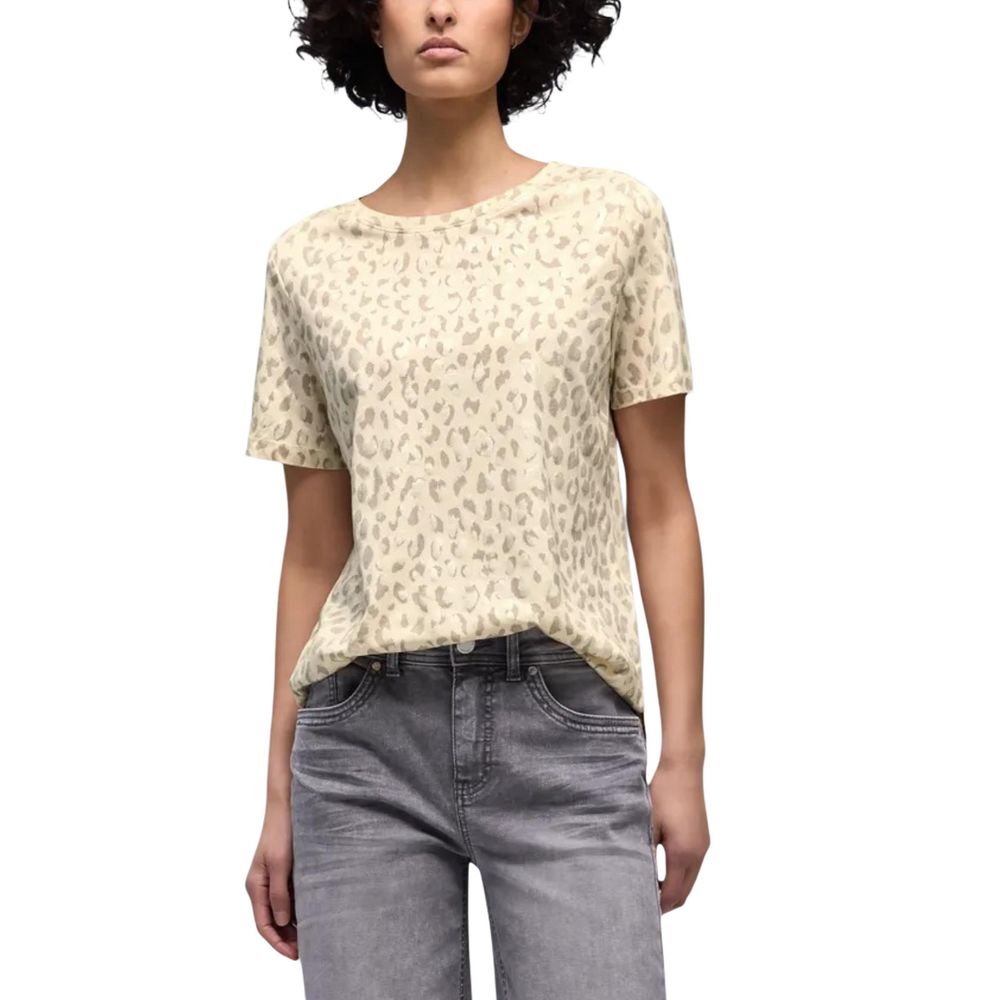 Beige Cotton T-Shirt