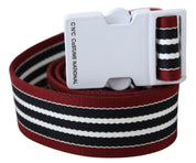 Black Cotton And Canvas Regular Belt