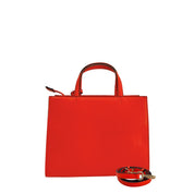 Orange Faux Leather Women Handbag