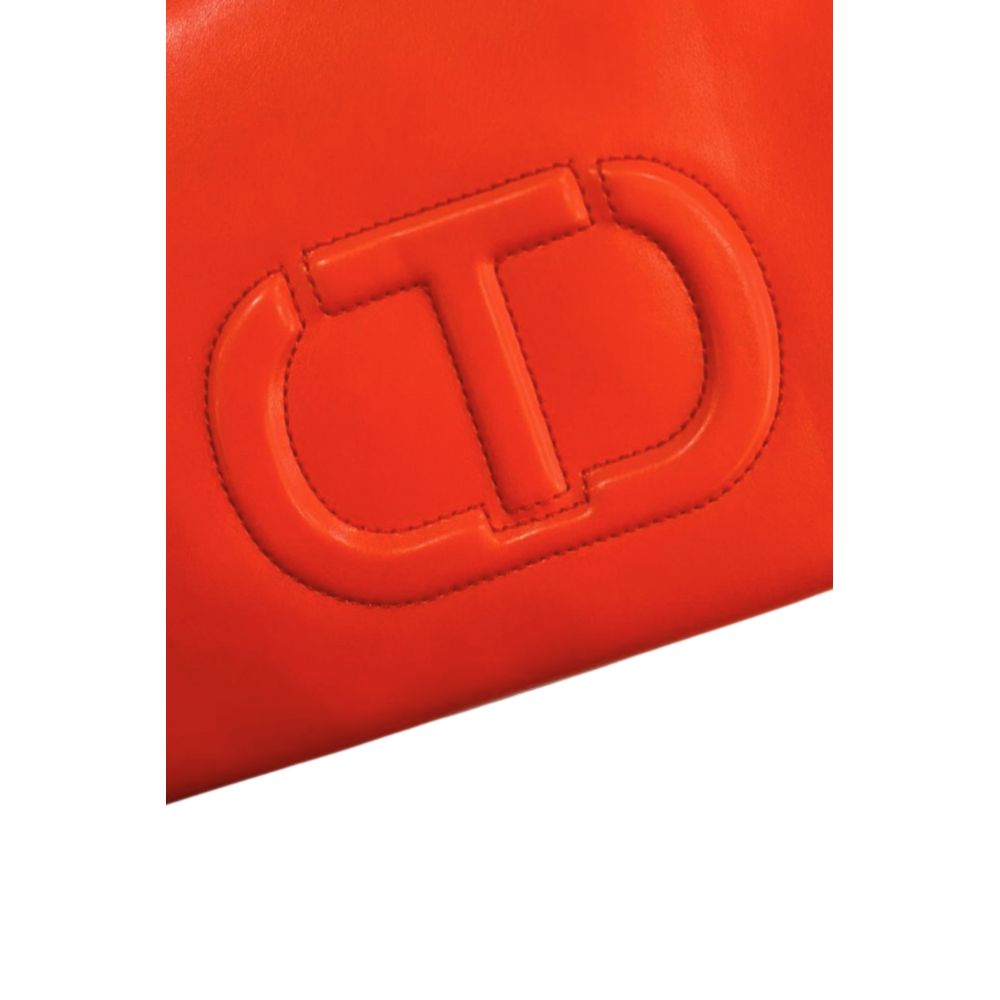 Orange Faux Leather Women Handbag