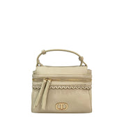 Beige Polyethylene Shoulder Bag
