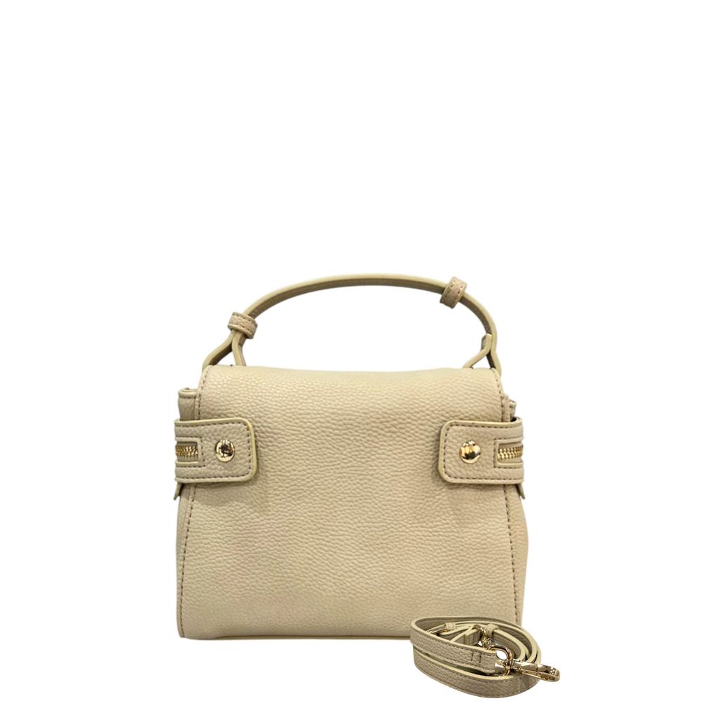 Beige Polyethylene Shoulder Bag