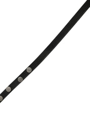 White Leather Studded Cintura Belt