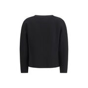 Black Triacetate Full-Length Jacket