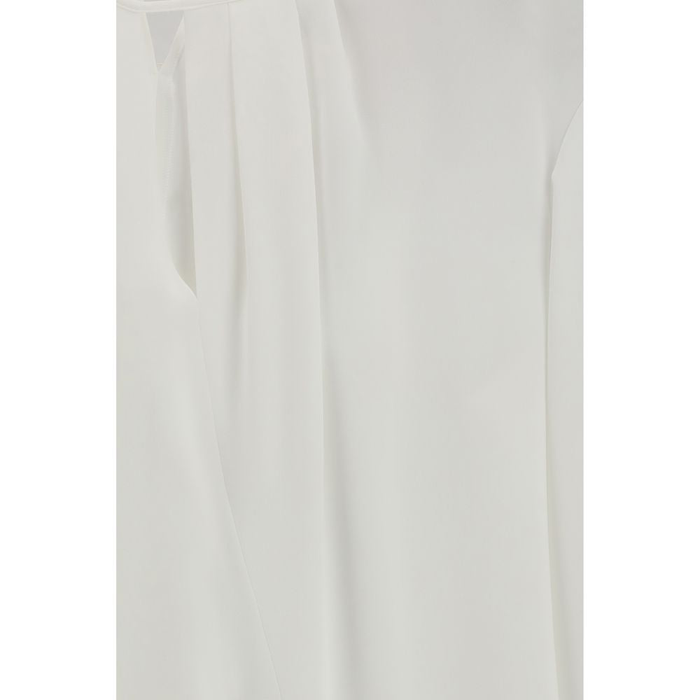 White Triacetate Blouse