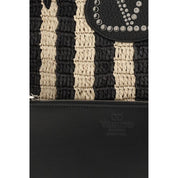 Black Raffia Backet Bag