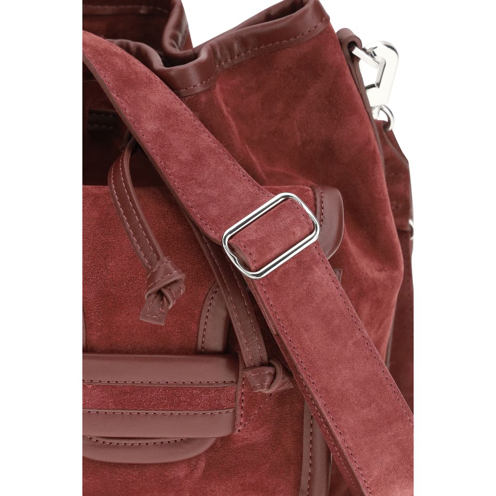 Bordeaux Calf Leather Bos Taurus Backet Bag