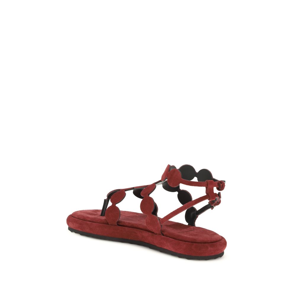 Brown Calf Leather Bos Taurus Platform Sandals