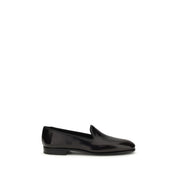 Black Calf Leather Bos Taurus Slip-On Loafers