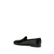Black Calf Leather Bos Taurus Slip-On Loafers