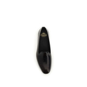 Black Calf Leather Bos Taurus Slip-On Loafers