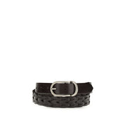 Black Calf Leather Bos Taurus Belt