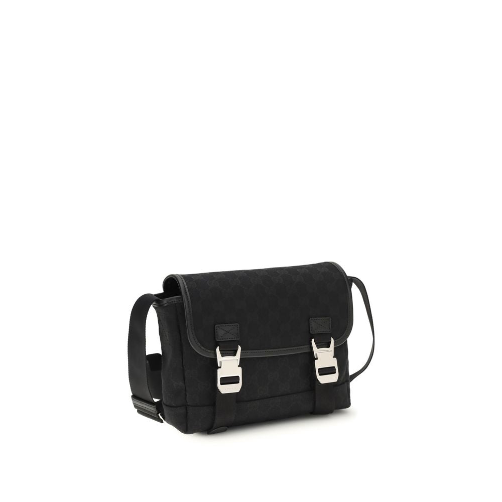 Black Polyester Shoulder Bag