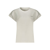 White Cotton Women T-Shirt