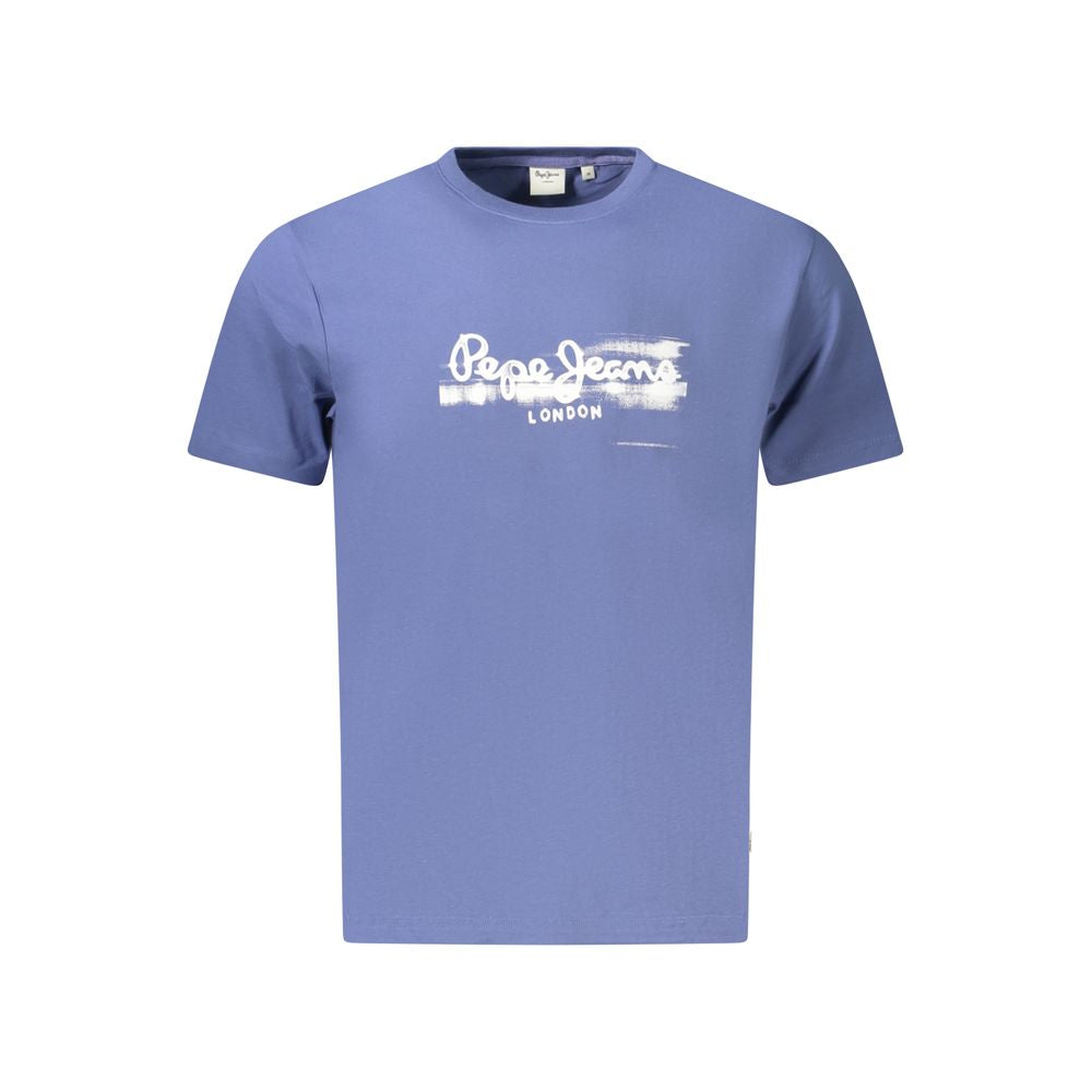 "Blue Cotton Men T-Shirt"