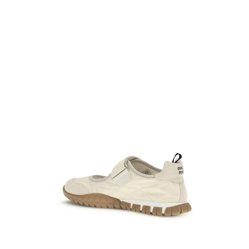 Beige Recycled Polyamide Ballet Flats