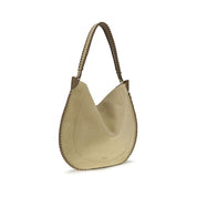 Beige Calf Leather Bos Taurus Shoulder Bag