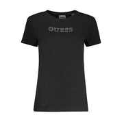Black Cotton Women T-Shirt