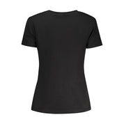 Black Cotton Women T-Shirt