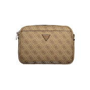 Beige Polyurethane Women Handbag