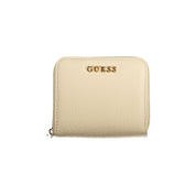 Beige Polyurethane Women Wallet