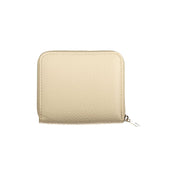 Beige Polyurethane Women Wallet