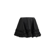 Black Recycled Polyamide Mini Skirt
