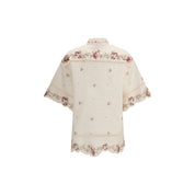 Beige Linen Pattern Shirt