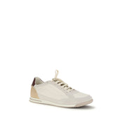 Beige Calf Leather Bos Taurus Sneakers