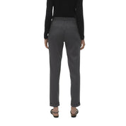 Gray Polyester Casual Pants