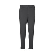Gray Polyester Casual Pants