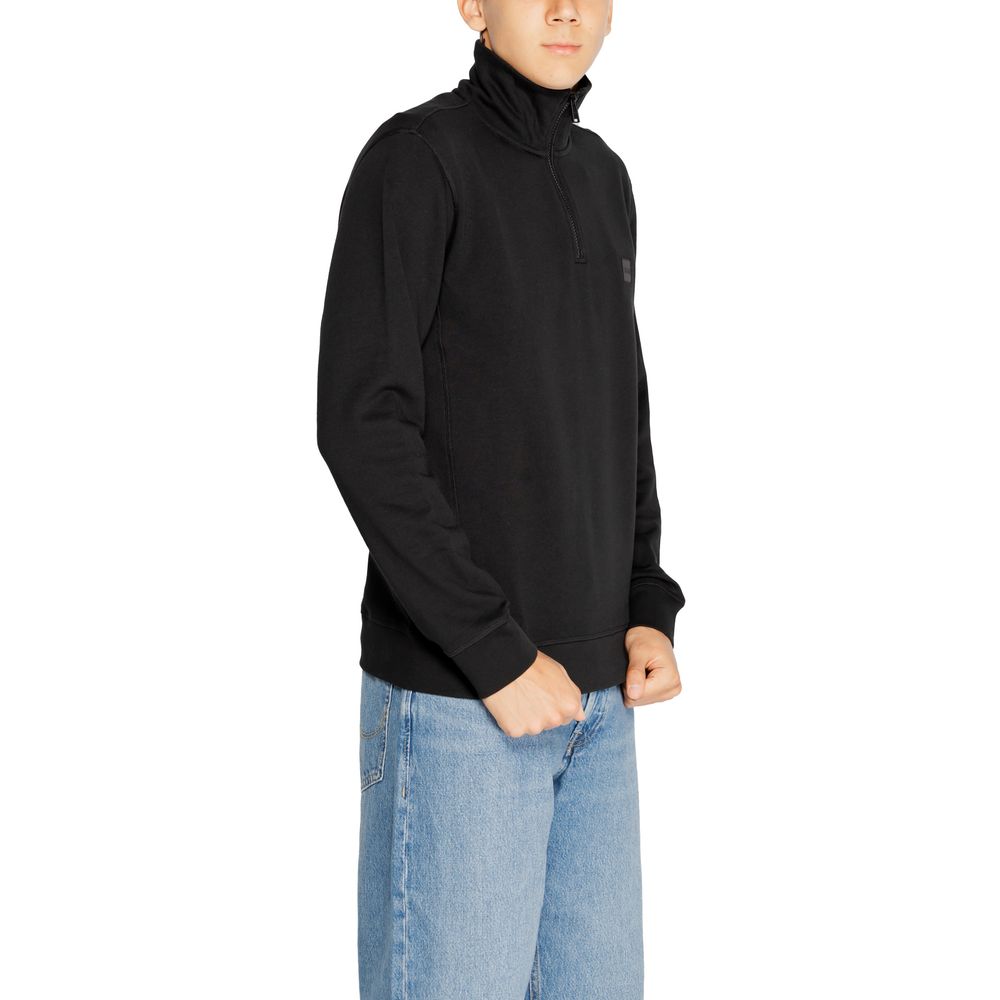 Black Cotton Sweatshirt