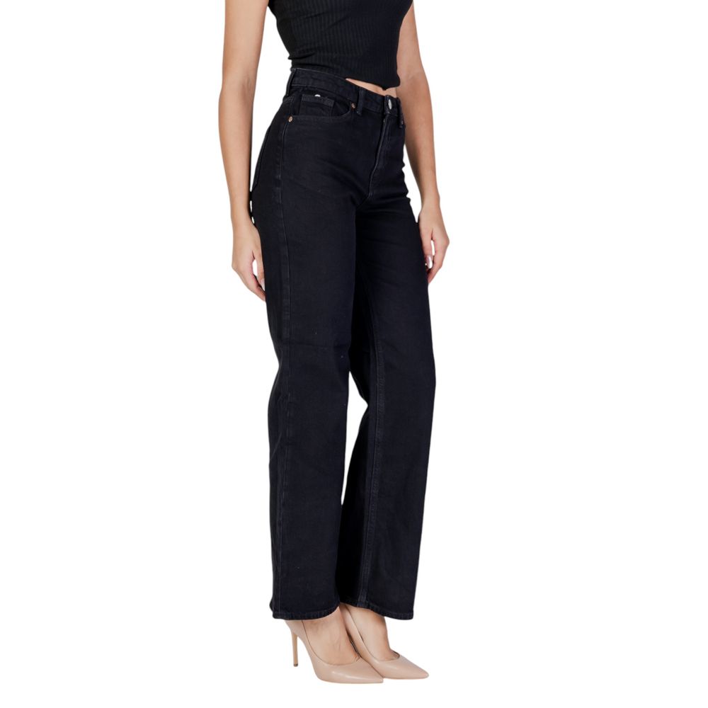 Black Cotton Mom Jeans