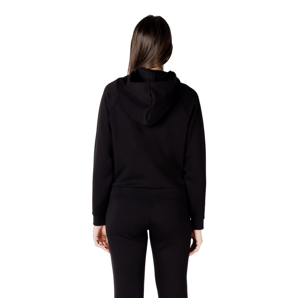 Black Viscose Hoodie