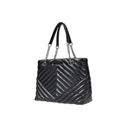 Black Polyester Handbag