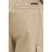Beige Cotton Cargo Pants