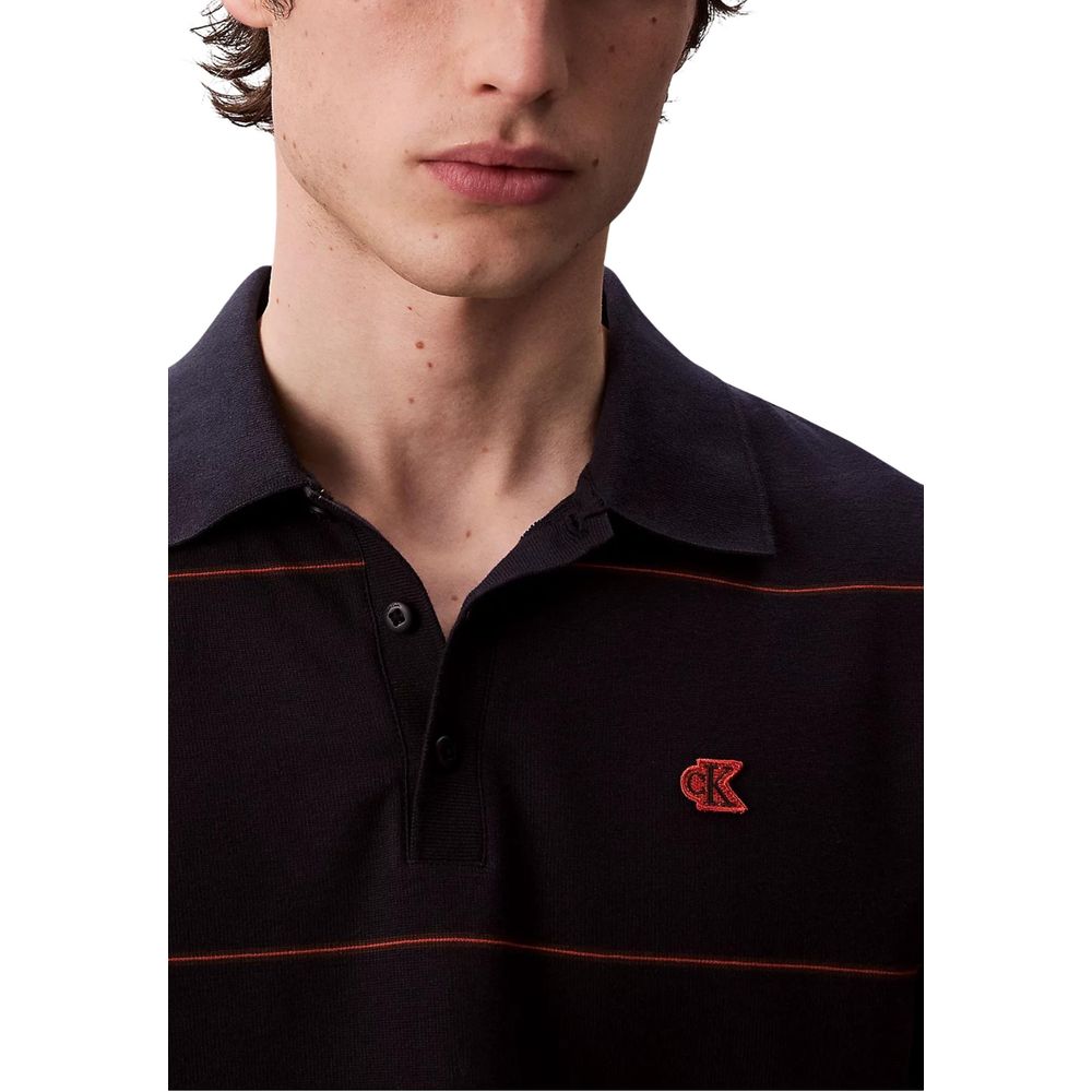 Blue Cotton Polo Shirt