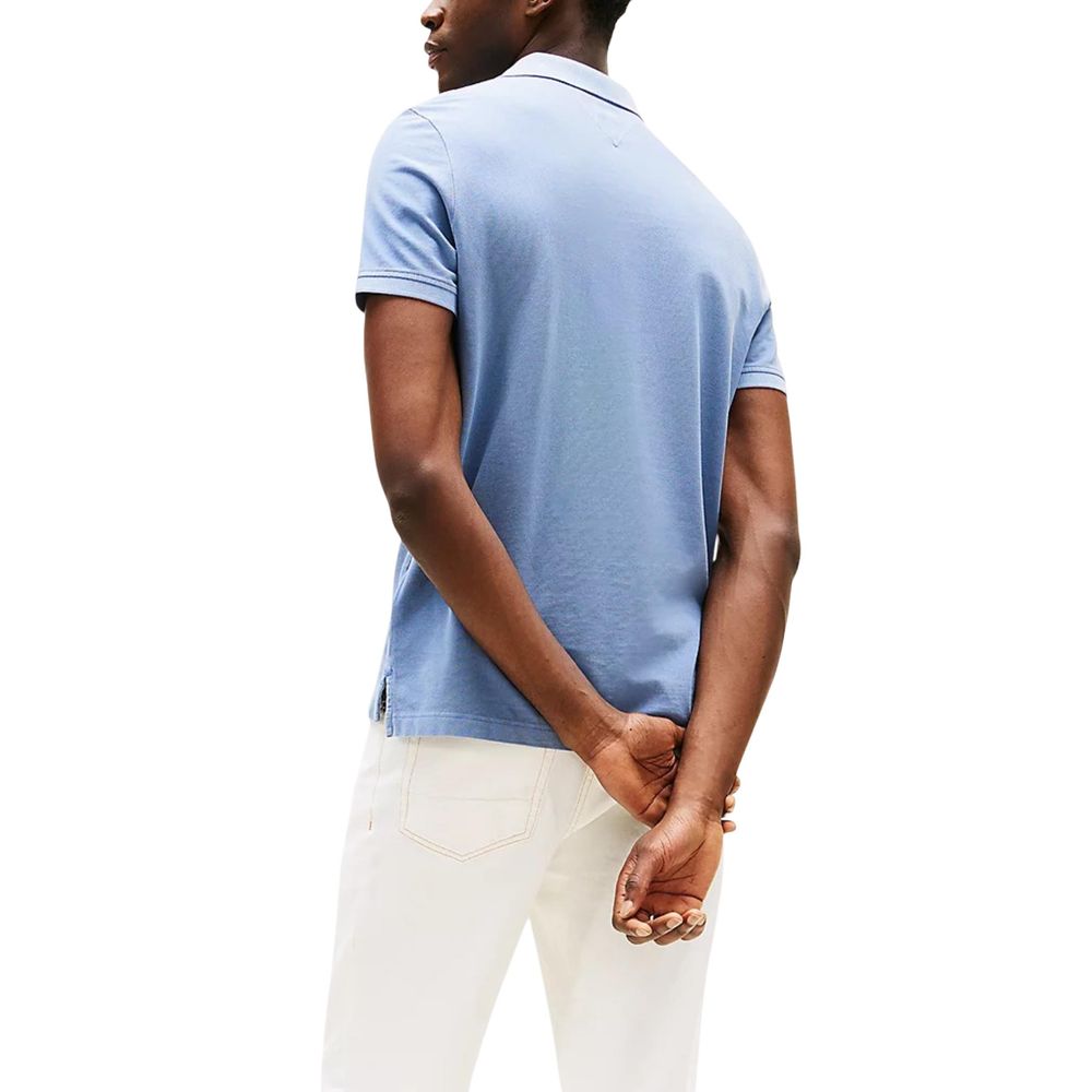 Blue Cotton Polo Shirt