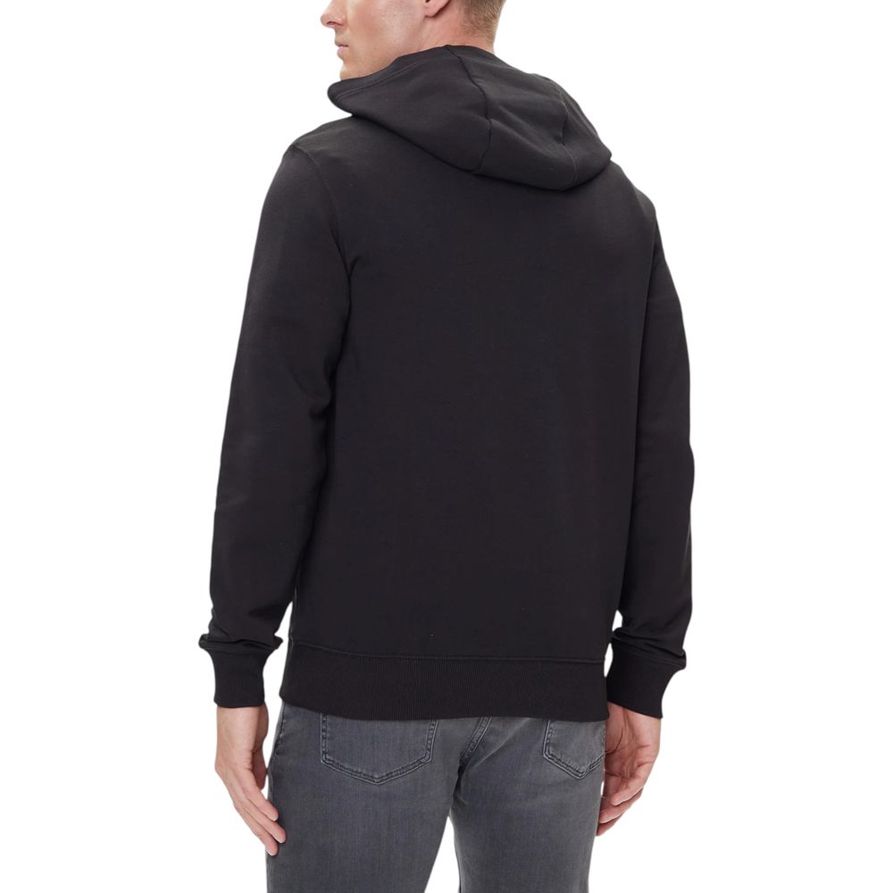 Black Recycled Cotton Hoodie