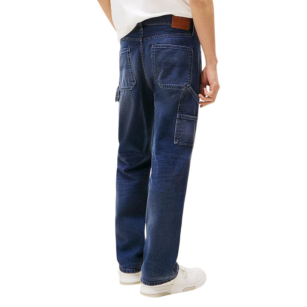Blue Recycled Cotton Relaxed Fit Jeans