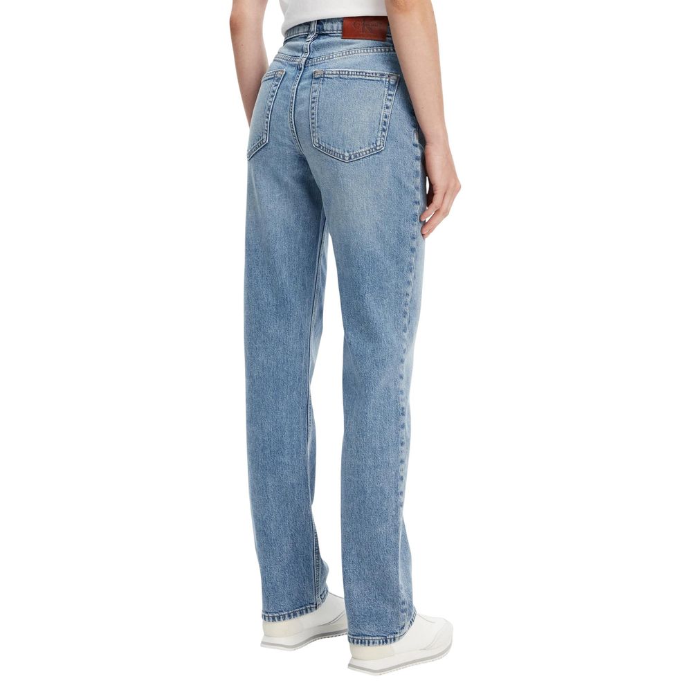 Blue Recycled Cotton Mom Jeans